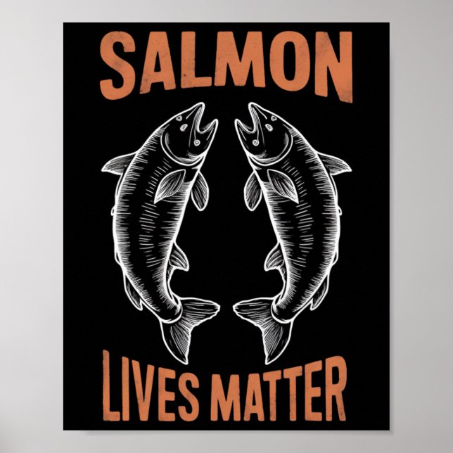 Fliegenfischen Fisch Angler Lachs Leben Problem B  Poster (Vorne)