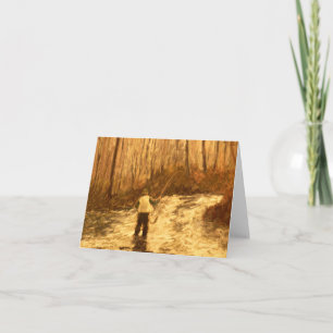 Fliegenfischen: Grußkarte Karte