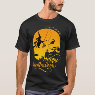 Fliegenfischen Halloween lustiges T-Shirt 2018