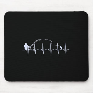 Fliegenfischen Herzschlag Fisch Forellenfischen  Mousepad