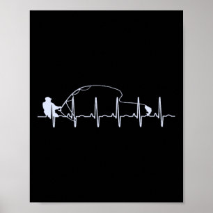 Fliegenfischen Herzschlag Fisch Forellenfischen  Poster