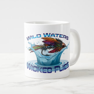 Fliegenfischen-Illustration Wild Waters, Wicked Fl Jumbo-Tasse