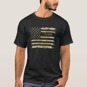 Fliegenfischen im Freien Wüsten-Tarnung abgenutzt T-Shirt