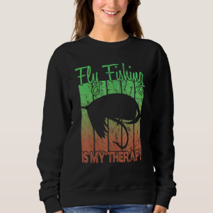 Fliegenfischen ist meine Therapie Sweatshirt