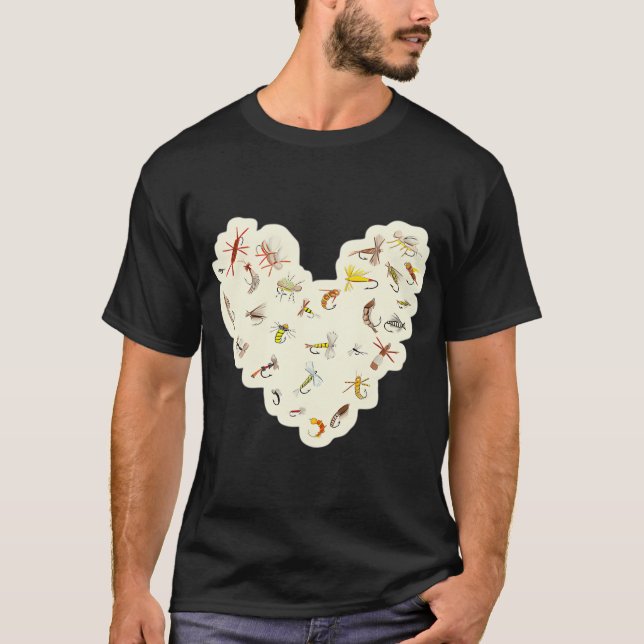 Fliegenfischen Liebe T-Shirt (Vorderseite)