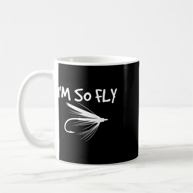 Fliegenfischen Lustiges Fischergeschenk - Ich bin  Kaffeetasse (Links)