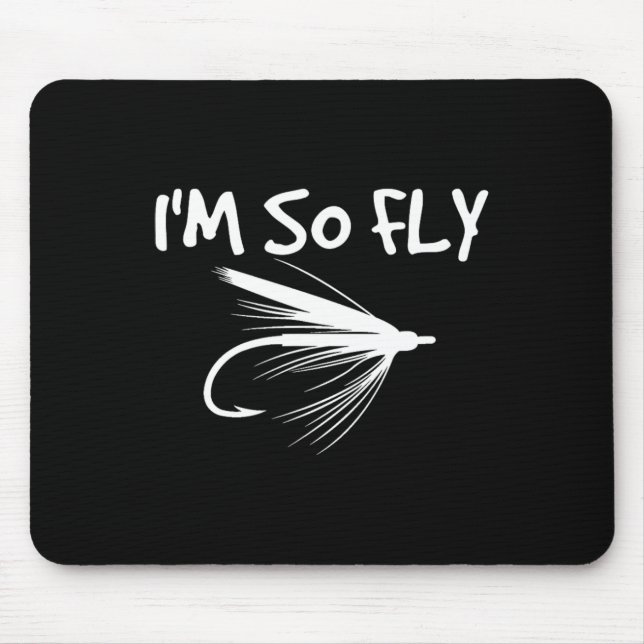 Fliegenfischen Lustiges Fischergeschenk - Ich bin  Mousepad (Vorne)