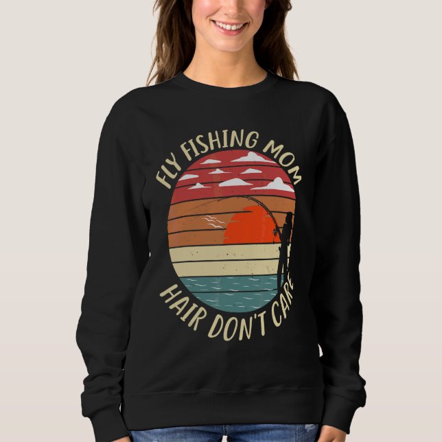 Fliegenfischen-Mama  Fischer-Mama 4 Sweatshirt (Vorderseite)