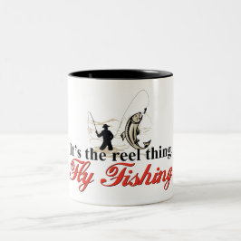 Fliegenfischen Schwarz 11 oz Zwei-Tonen-Tasse Zweifarbige Tasse
