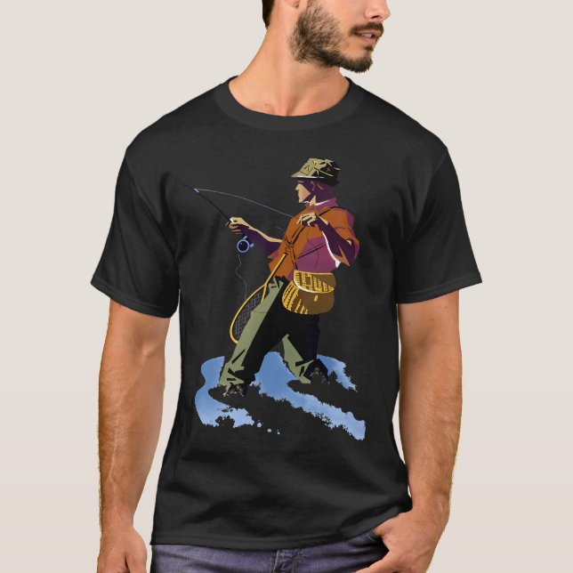 Fliegenfischen T-Shirt (Vorderseite)