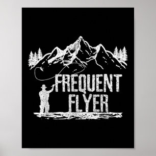 Fliegenfischen - Vielflieger Lustiger Forellenfisc Poster