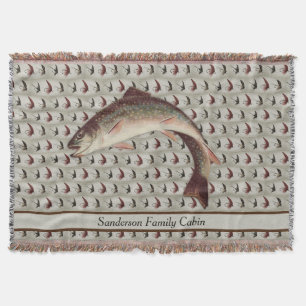 Fliegenfischen Vintage Fliegen Regenbogenforelle Decke