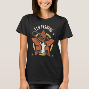 Fliegenfischen Vintage Retro Klassischer Sport T-Shirt