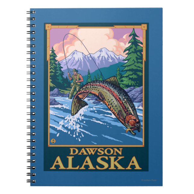 Fliegenfischer - Dawson, Alaska Notizblock (Vorderseite)