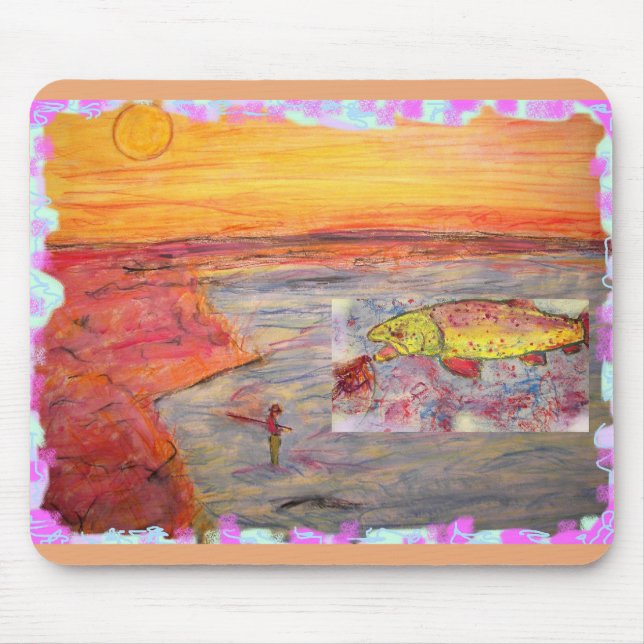 Fliegenfischer Mousepad (Vorne)