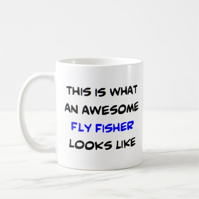 Fliegenfischer, phantastisch kaffeetasse (Links)