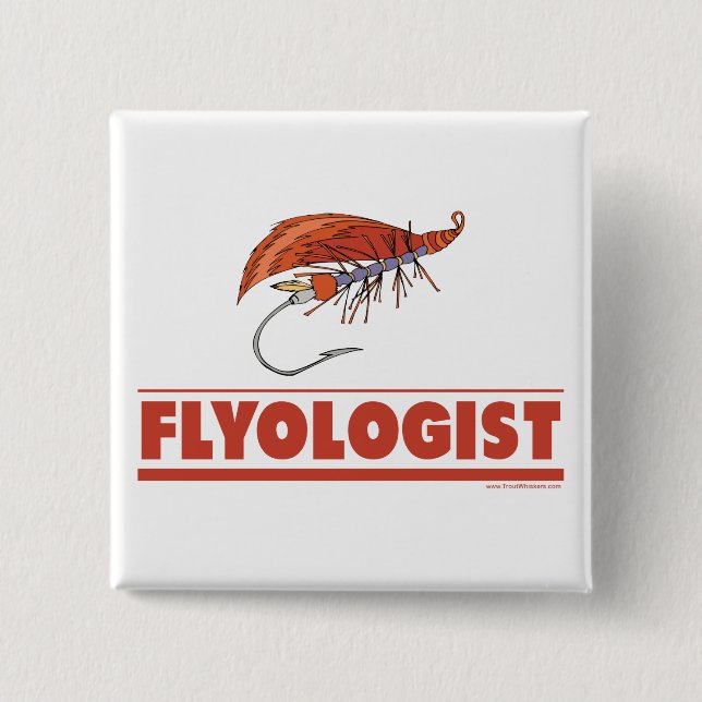 Fliegenfischerei Button (Vorderseite)