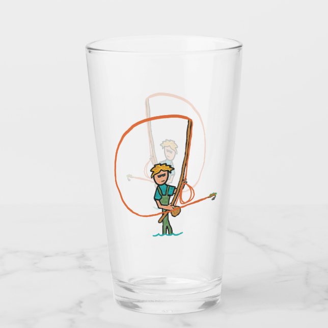 Fliegenfischerei Glas (Vorderseite)