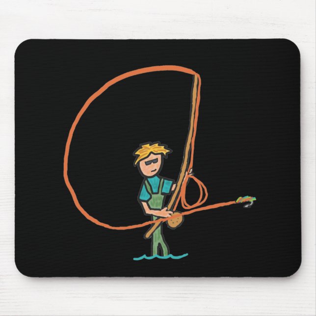 Fliegenfischerei Mousepad (Vorne)