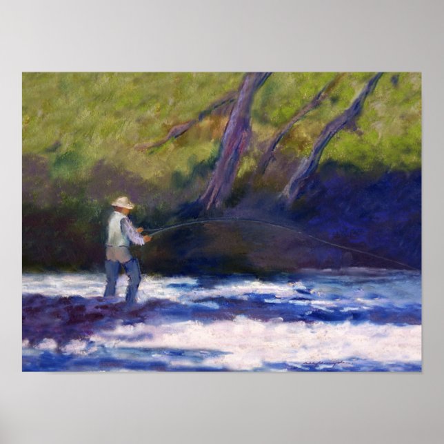 Fliegenfischerei Poster (Vorne)
