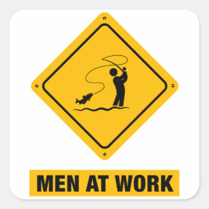 Fliegenfischerei Quadratischer Aufkleber