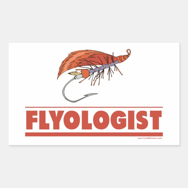 Fliegenfischerei Rechteckiger Aufkleber (Vorderseite)