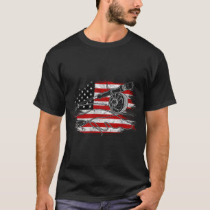 Fliegenfischerrute Fliege für amerikanische Fliege T-Shirt