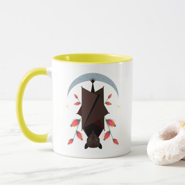 Fliegenfuchs-Tasse gelb Tasse (Mit Donut)