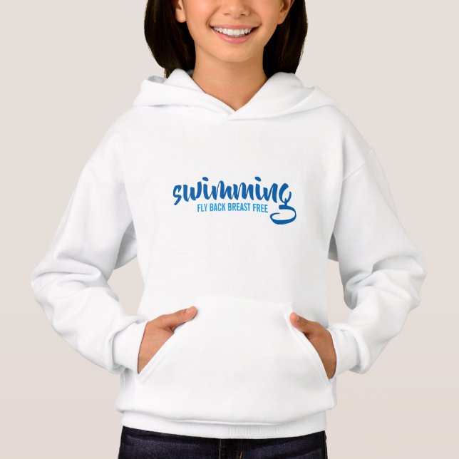 Fliegengeburtfreier typografischer Text Hoodie (Vorderseite)