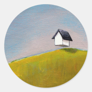 Fliegenhaus weg, zum der einzigartigen Kunst des Runder Aufkleber