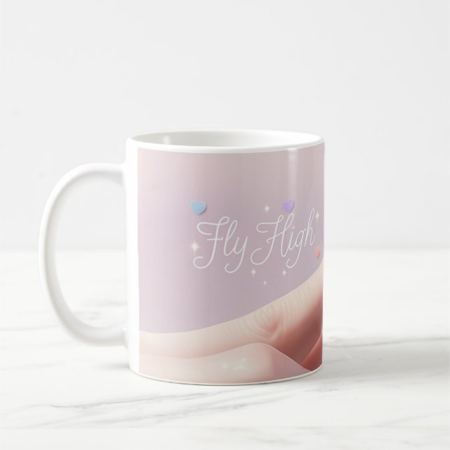 Fliegenhoch am Finger Kaffeetasse (Links)