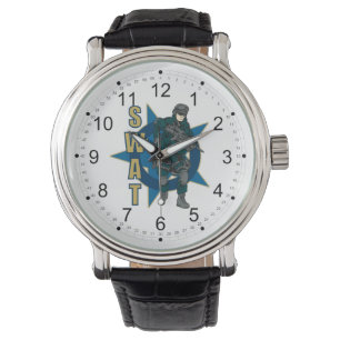 FLIEGENKLATSCHE Polizeibeamte Armbanduhr