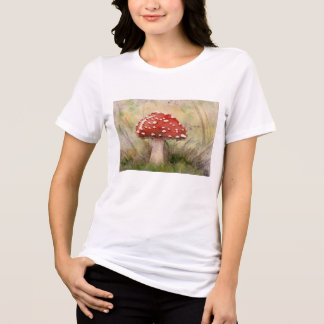 Fliegenpilz Amanita Muscaria Aquarell Pilz Tri-Blend Shirt