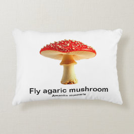 Fliegenpilz auf weißem Hintergrund Dekokissen
