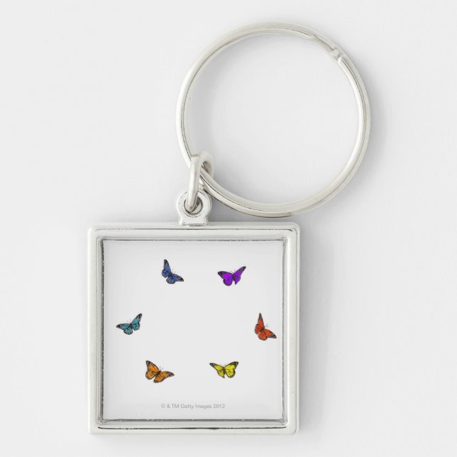 Fliegenschmetterlinge Schlüsselanhänger (Vorne)