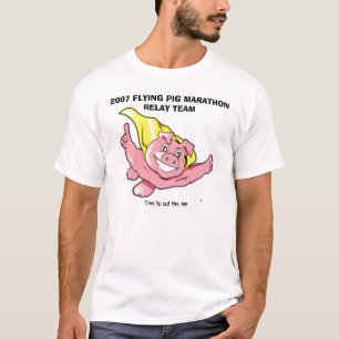 Fliegenschwein-Cartoon # 2.pg, 2007 FLIEGENDES T-Shirt