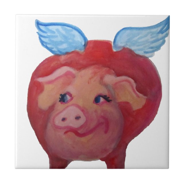 Fliegenschwein Fliese (Vorderseite)