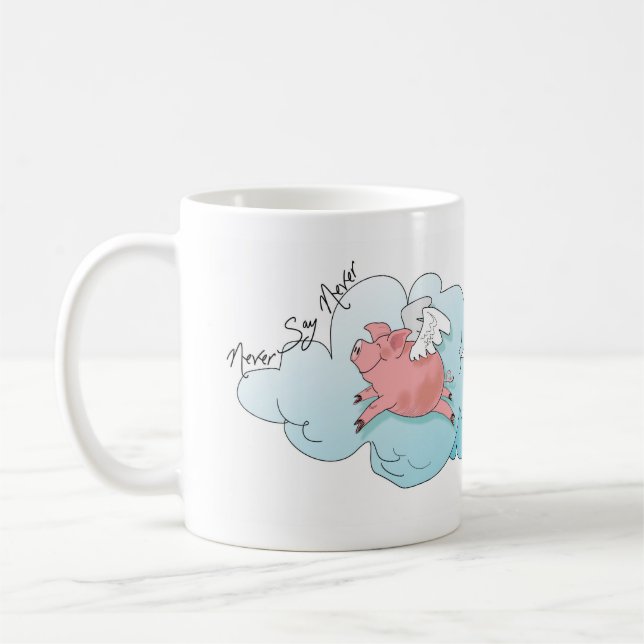 Fliegenschwein-Kaffee-Tasse Kaffeetasse (Links)