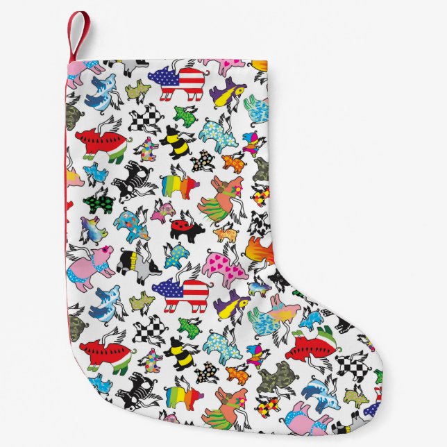 Fliegenschwein-Strumpf Kleiner Weihnachtsstrumpf (Vorderseite)