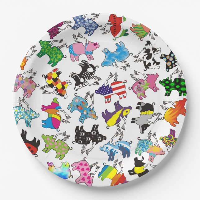 Fliegenschweine auf einem Pappteller (Vorderseite)