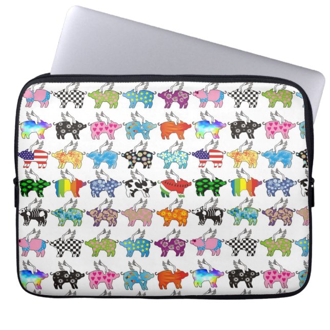 Fliegenschweinhülse Laptopschutzhülle (Vorderseite)