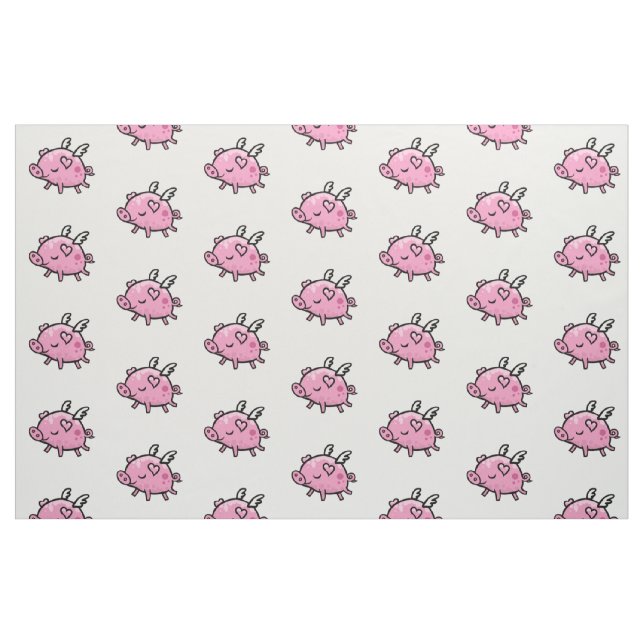 Fliegenschweinmuster Stoff (Fat Quarter (45,7 x 55,9 cm))