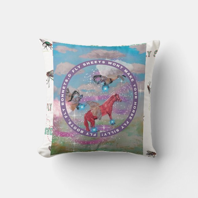 Fliegenstiefel Fliegenfliegenfliegenblätter werden Kissen (Vorderseite)