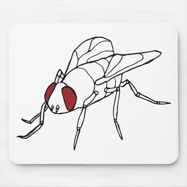 Fliegentierinsekten-Illustrationsgraphik Mousepad (Vorne)