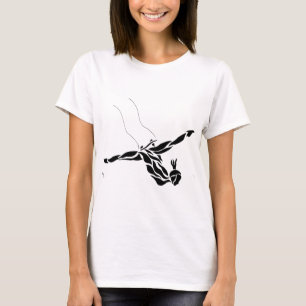 Fliegentrapeze-Spalten T-Shirt