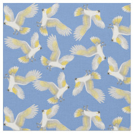 Fliegenzitronengelbes Cockatoo-Papageien-Gewebe Stoff