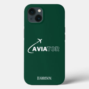 Flieger & Flugzeug,Minimalistisch,Monogramm Anfang Case-Mate iPhone Hülle