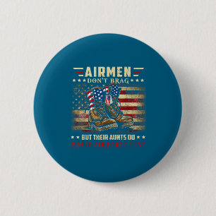 Flieger prahlen nicht stolz Luftwaffe Tante Famili Button