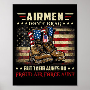 Flieger prahlen nicht stolz Luftwaffe Tante Famili Poster