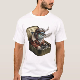 Flieger-Sardine Lustiges Fliegendes Fisch-T-Shirt T-Shirt